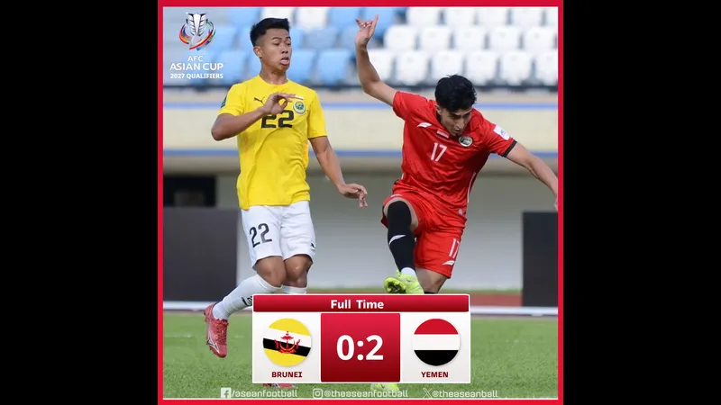 Cầu thủ Yemen dứt điểm mạnh mẽ trong trận đấu với Brunei. Cầu thủ Yemen dứt điểm mạnh mẽ trong trận đấu với Brunei.